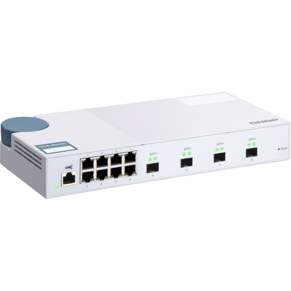 QNAP QSW-M408S switch Gestionado L2 Gigabit Ethernet (10/100/1000) Blanco Interruptor/Conmutador blanco Gestionado L2 Gigabit Ethernet (10/100/1000) Bidireccional completo (Full duplex)