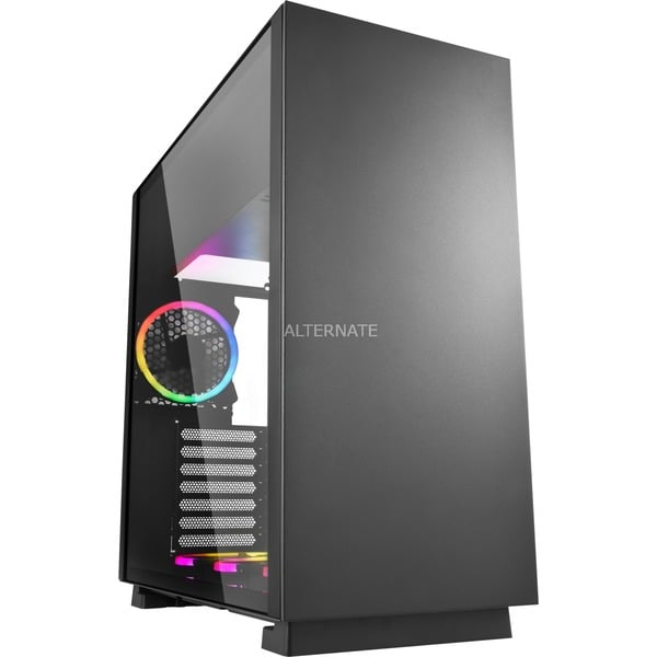 Sharkoon Pure Steel RGB Midi Tower Negro Cajas de torre negro Midi Tower PC Negro ATX CEB EATX EEB micro ATX Mini-ITX Acero Vidrio templado Multi