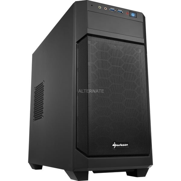 Sharkoon V1000 Mini Tower Negro Cajas de torre negro Mini Tower PC Negro micro ATX Mini-ITX Metal 15,5 cm