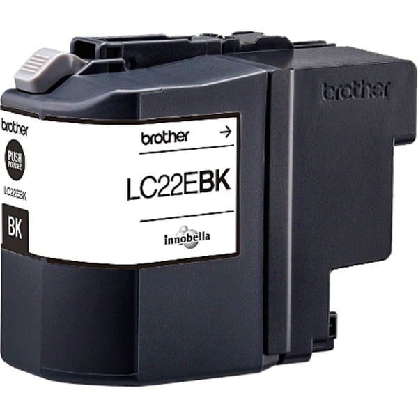 Brother LC-22EBK cartucho de tinta 1 pieza(s) Original Negro Tinta a base de pigmentos 2400 páginas 1 pieza(s)