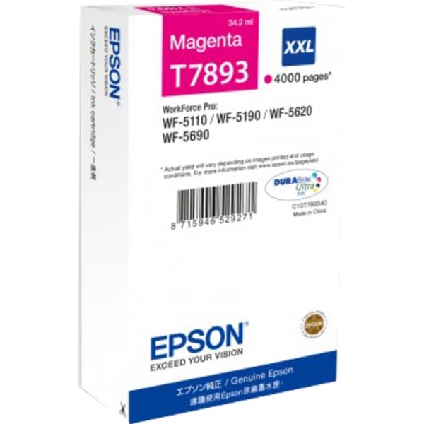 Epson Cartucho T789340 magenta XXL Tinta Extra (Súper) alto rendimiento Tinta a base de pigmentos 1 pieza(s)