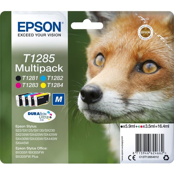 Epson Fox Multipack T1285 4 colores Tinta 5,9 ml 3,5 ml 1 pieza(s) Multipack