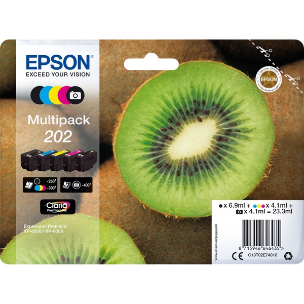 Epson Kiwi Multipack 5-colours 202 Claria Premium Ink Tinta Rendimiento estándar Tinta a base de pigmentos Tinta a base de colorante 6,9 ml 4,1 ml 1 pieza(s)