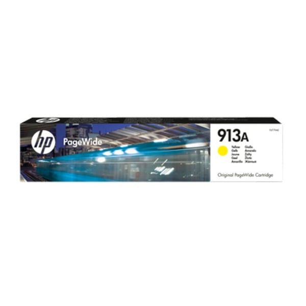 HP Cartucho amarillo original PageWide 913A Tinta Rendimiento estándar Tinta a base de pigmentos 37 ml 3000 páginas 1 pieza(s)