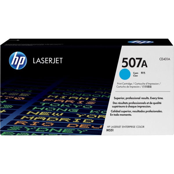 HP Cartucho de tóner original LaserJet 507A cian turquesa 5000 páginas 6000 páginas Cian 1 pieza(s) Minorista