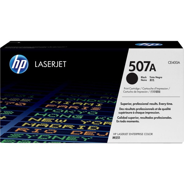 HP Cartucho de tóner original LaserJet 507A negro negro 5500 páginas Negro 1 pieza(s) Minorista