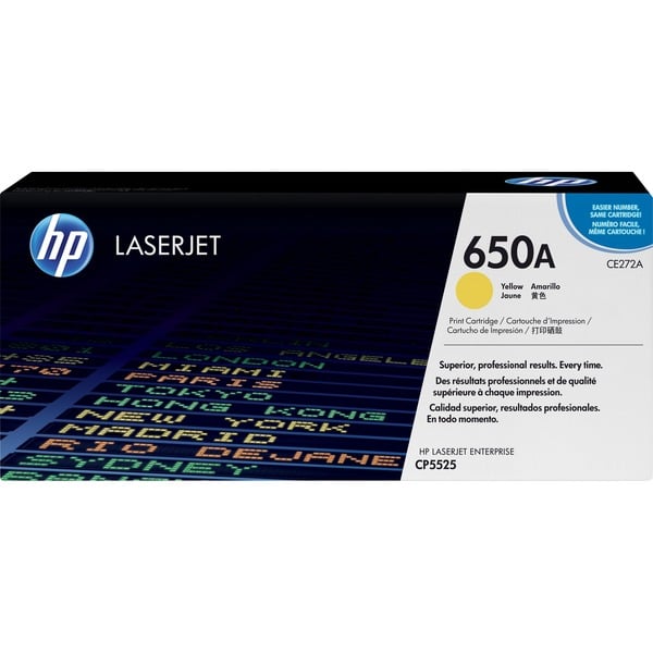 HP Cartucho de tóner original LaserJet 650A amarillo 15000 páginas Amarillo 1 pieza(s)