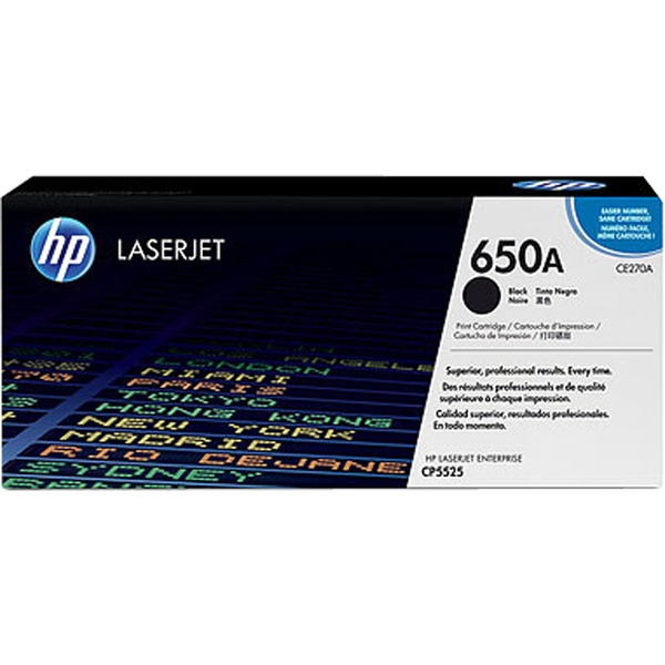 HP Cartucho de tóner original LaserJet 650A negro 13500 páginas Negro 1 pieza(s)