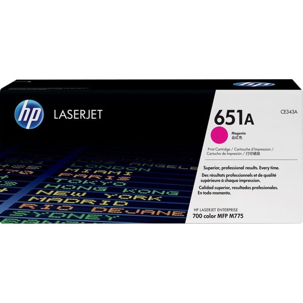 HP Cartucho de tóner original LaserJet 651A magenta 16000 páginas Magenta 1 pieza(s)