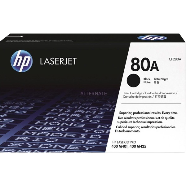 HP Cartucho de tóner original LaserJet 80A negro negro 2560 páginas Negro 1 pieza(s) Minorista