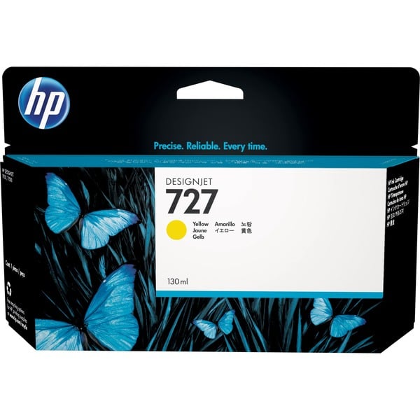 HP Cartucho de tinta DesignJet 727 amarillo de 130 ml Tinta a base de colorante 130 ml 1 pieza(s)