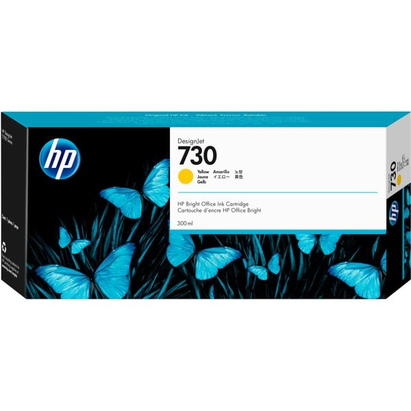 HP Cartucho de tinta DesignJet 730 amarillo de 300 ml Tinta a base de colorante 300 ml 1 pieza(s)