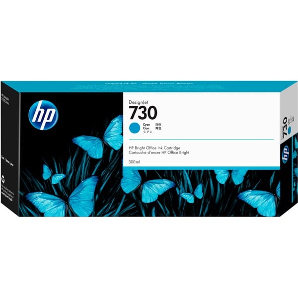 HP Cartucho de tinta DesignJet 730 cian de 300 ml Tinta a base de colorante 300 ml 1 pieza(s)