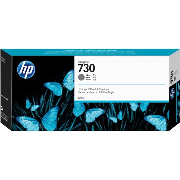 HP Cartucho de tinta DesignJet 730 gris de 300 ml Tinta a base de colorante 300 ml 1 pieza(s)