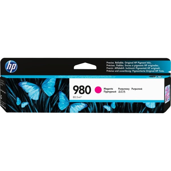 HP Cartucho de tinta original 980 magenta Rendimiento estándar Tinta a base de pigmentos 6600 páginas 1 pieza(s)