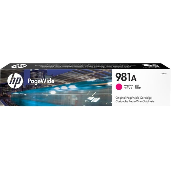 HP Cartucho original PageWide 981A magenta Tinta Rendimiento estándar Tinta a base de pigmentos 69 ml 6000 páginas 1 pieza(s)