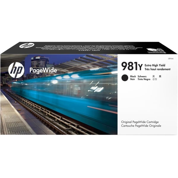 HP Cartucho original PageWide 981Y negro de alto rendimiento Tinta Extra (Súper) alto rendimiento Tinta a base de pigmentos 343,5 ml 20000 páginas 1 pieza(s)